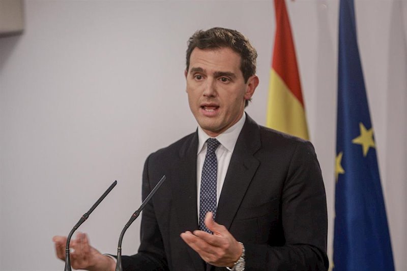 ep el presidente de ciudadanos albert rivera en rueda de prensa en el palacio de la moncloa