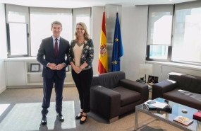 ep el presidente del partido popular alberto nunez feijoo y la nueva presidenta de cepyme angela de