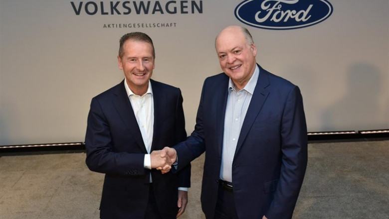ep herbert diess volkswagen y jim hackett ford ep herbert diess volkswagen y jim hackett ford