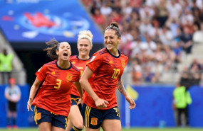 ep jennifer hermoso celebra su gol en los octavos de final del mundial de francia ante los estados