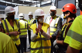 ep la ministra de educacion isabel celaa durante su visita a las instalaciones a un centro de
