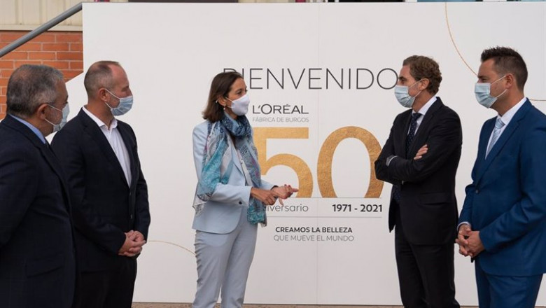 ep la ministra de industria comercio y turismo reyes maroto durante su visita a loreal