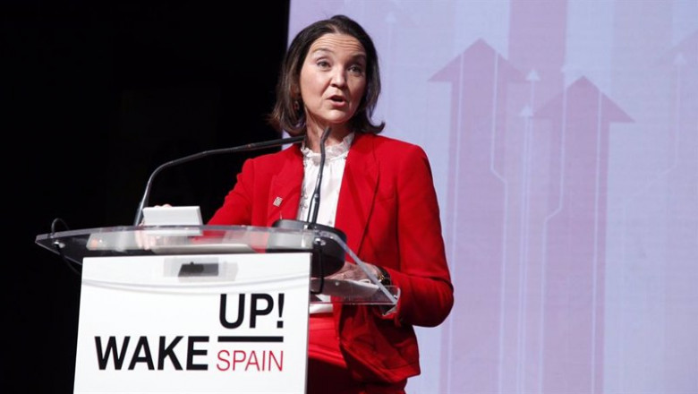 ep la ministra de industria comercio y turismo reyes maroto en el en el foro wake up spain ep la ministra de industria comercio y turismo reyes maroto en el en el foro wake up spain