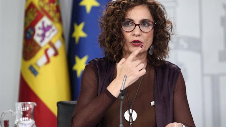 ep la ministra dhisenda i portaveu del govern central maria jesus montero despres del consell de
