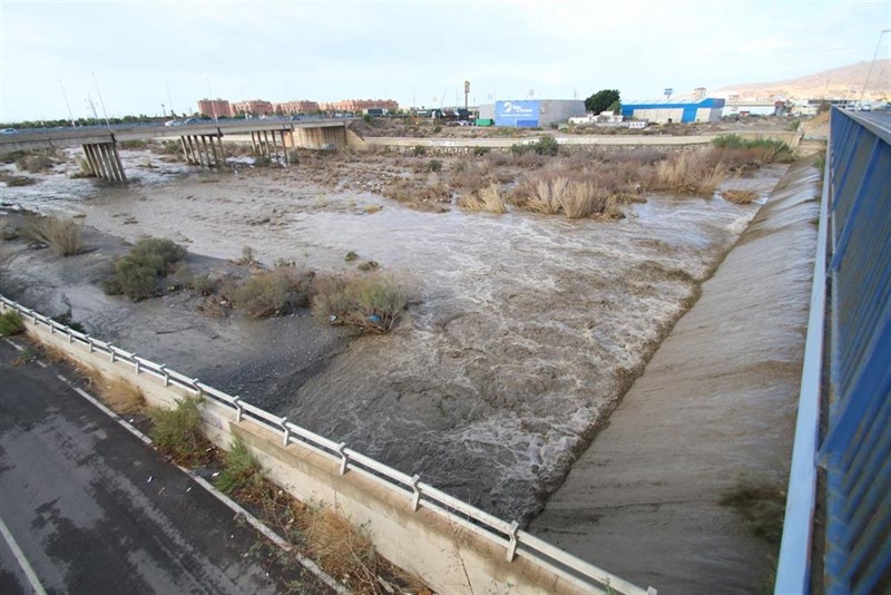 ep situacion del rio andarax tras las fuertes lluvias recibidas