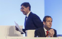 ep archivo   el presidente de bbva carlos torres vila d y el presidente de caixabank jose ignacio