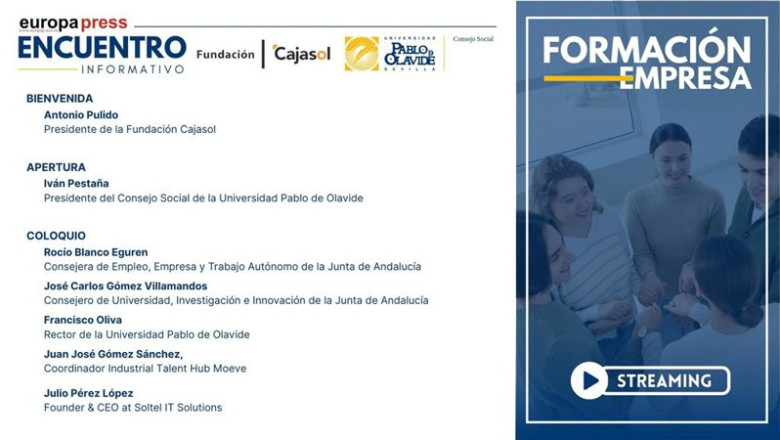 ep cartel anunciador del encuentro informativo formacion y empresa organizado por europa press