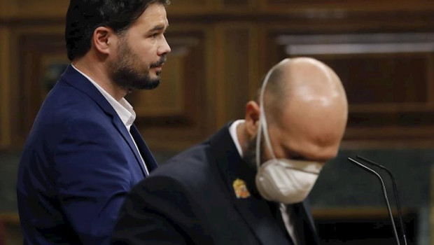 ep el portavoz parlamentario de erc gabriel rufian en el pleno del congreso