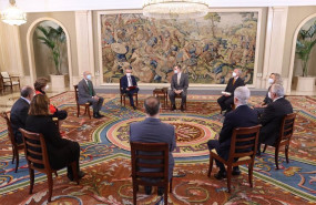ep el rey felipe vi recibe a una delegacion del ine en una audiencia celebrada en la zarzuela por el