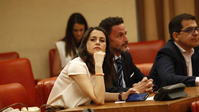 ep la portavoz de ciudadanos en el congreso ines arrimadas con edmundo bal y jose maria