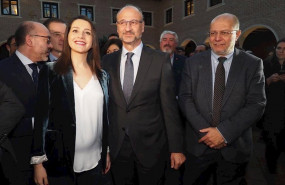 ep la portavoz de ciudadanos en el congreso ines arrimadas el presidente de las cortes de castilla y