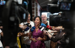 ep la secretaria general de ccoo en catalunya belen lopez durante la celebracion del 50 aniversario