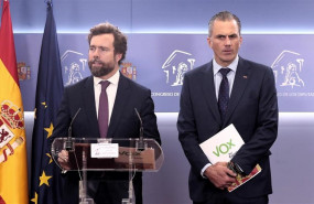 ep los diputados de vox ivan espinosa de los monteros y javier ortega smith ofrecen una rueda de