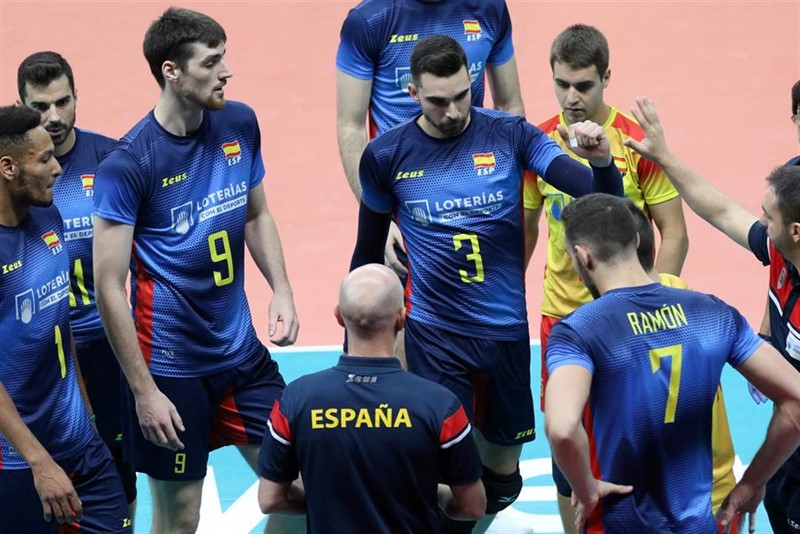 ep los jugadores de la seleccion espanola de voleibol en el campeonato de europa