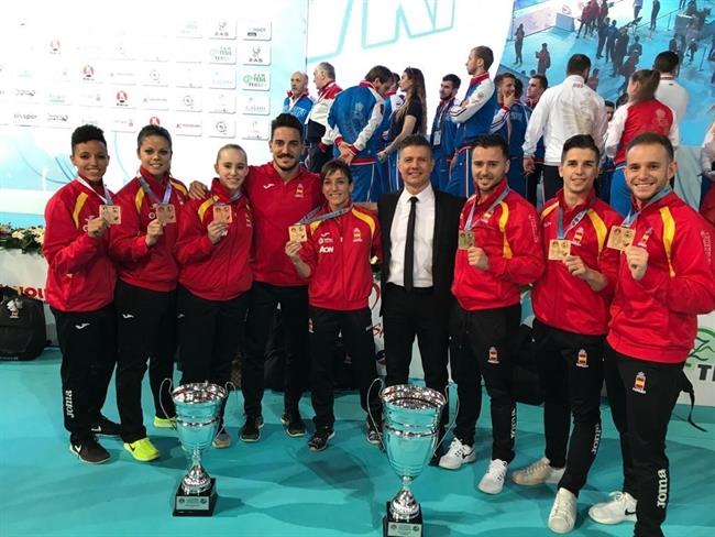 Oro y bronce para el kata español en Campeonato de Europa de Karate | TWITTER.COM/RFEKARATE ep orobroncekata espanolcampeonatoeuropakarate
