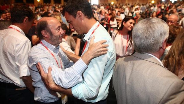 ep pedro sanchezalfredo perez rubalcaba durantecongresopsoe
