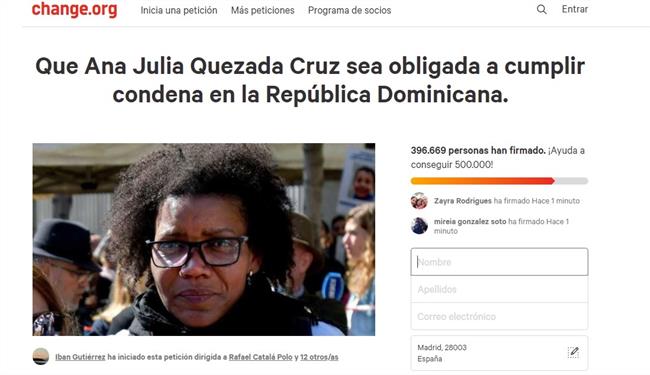 Petición en change.Org para que Ana Julia Quezada cumpla condena en República | EUROPA PRESS ep peticionchangeorgque ana julia quezada cumpla condenarepublica