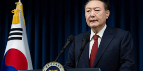 le president sud coreen yoon suk yeol prononce un discours a la nation au bureau presidentiel a seoul en coree du sud 