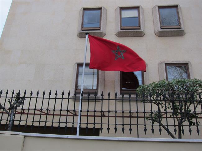 Bandera de Marruecos en la Embajada marroquí en Madrid | EUROPA PRESS - Archivo ep banderamarruecosla embajada marroqui en madrid