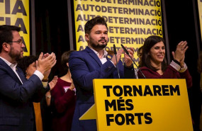ep el diputado al congreso de los diputados por erc gabriel rufian durante su intervencion y con