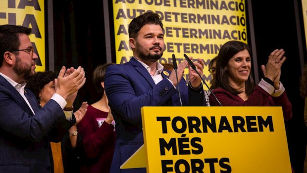 ep el diputado al congreso de los diputados por erc gabriel rufian durante su intervencion y con