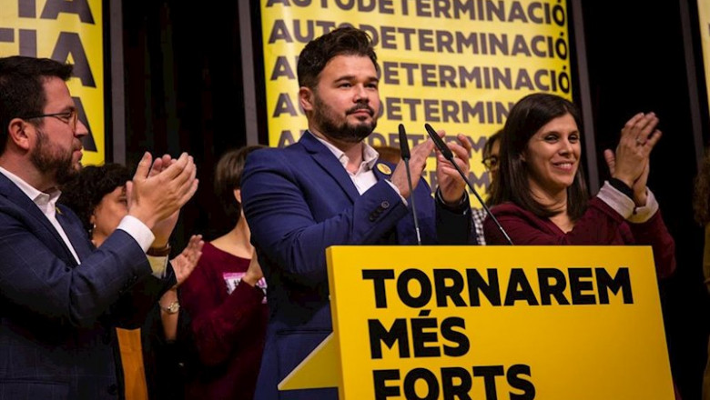 ep el diputado al congreso de los diputados por erc gabriel rufian durante su intervencion y con