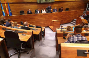 ep el presidente de la junta general marcelino marcos lindez da lectura a una declaracion