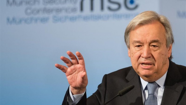 ep filed - 18 february 2017 munich un secretary-general antonio guterres speaks at the munich