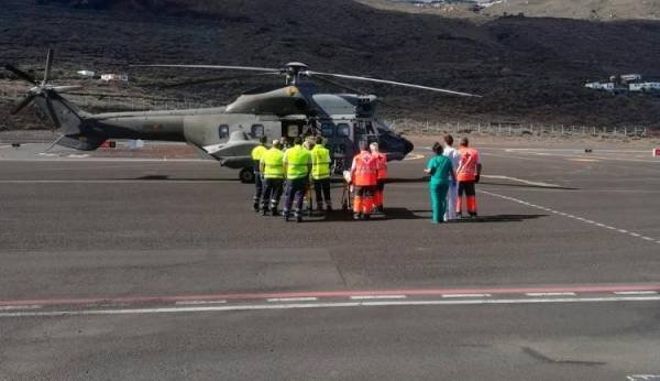 ep helicoptero del ejercito del aire que evacuo a ocho de los diecinueve supervivientes que viajaban