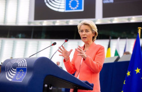 ep la presidenta de la comision europea ursula von der leyen durante el debate sobre el estado de la