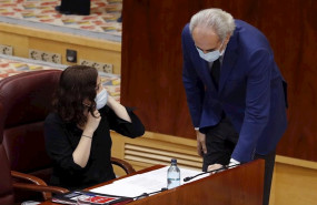ep la presidenta de la comunidad de madrid isabel diaz ayuso i junto a su consejero de sanidad
