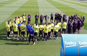 ep reunion de la primera plantilla de futbol del fc barcelona con el presidente josep maria bartomeu