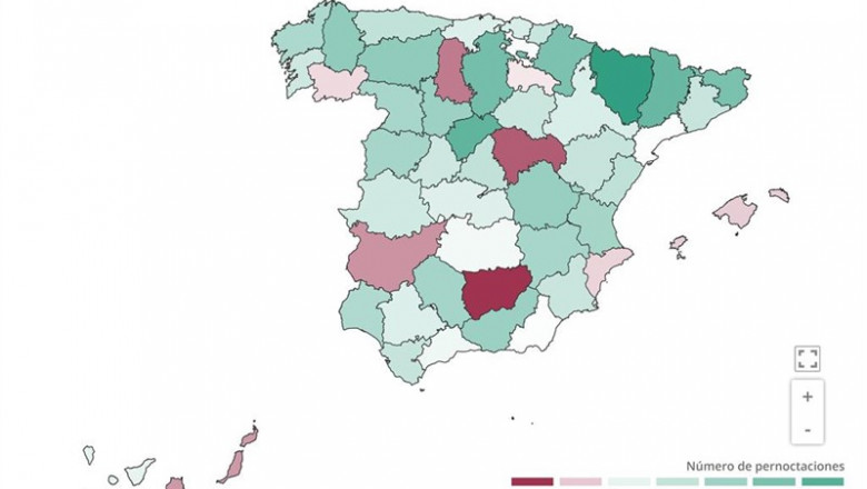 Variación anual de las pernoctaciones hoteleras en junio por provincias (INE) | EPDATA ep variacion anuallas pernoctaciones hotelerasjunioprovincias ine
