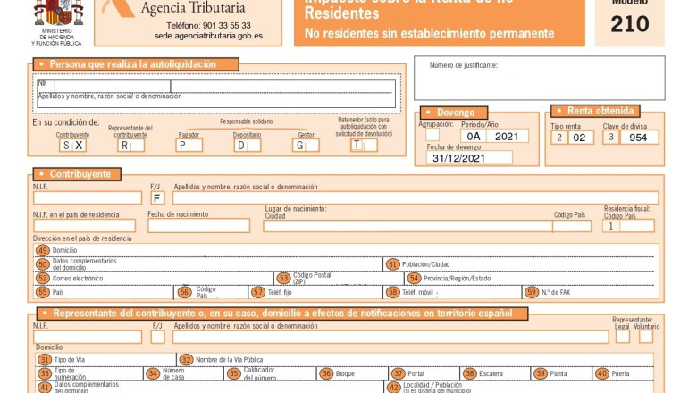 1238761 modelo 210 2021 irnr
