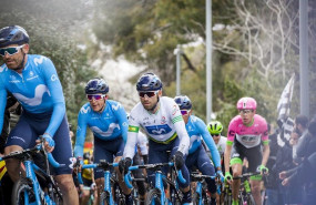 ep alejandro valverde junto a marc soler movistar team en la volta a catalunya de 2018