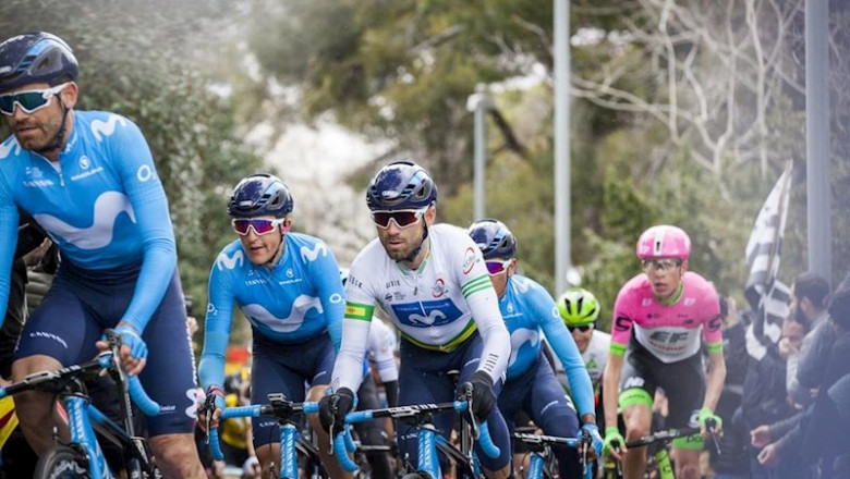 ep alejandro valverde junto a marc soler movistar team en la volta a catalunya de 2018 ep alejandro valverde junto a marc soler movistar team en la volta a catalunya de 2018