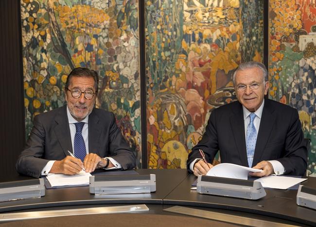 Antonio Vila (MicroBank) y Isidre Fainé (Fundación Bancaria La Caixa) | LA CAIXA ep antonio vila microbank y isidre faine fundacion bancariacaixa