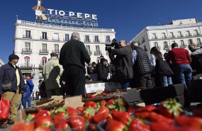 ep archivo   mas de 2000 tarrinas de fresas de huelva son repartidas por parte de la union de