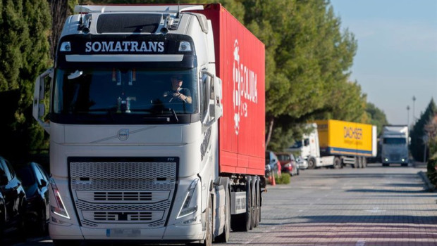 ep archivo   un camion circula por una carretera a 12 de noviembre de 2021 en madrid espana