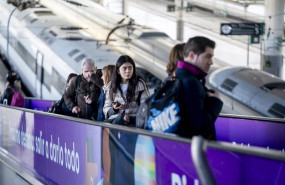 ep archivo   varias personas suben unas escaleras mecanicas de la estacion de atocha almudena