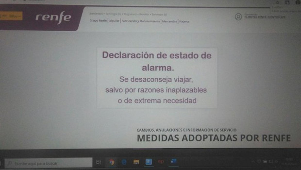 ep aviso que renfe aerolineas y empresas de autobuses deben realizar cuando alguien pretenda comprar