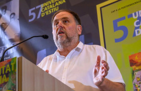 ep el lider de erc oriol junqueras en una conferencia en la universitat catalana destiu uce