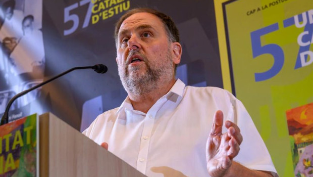 ep el lider de erc oriol junqueras en una conferencia en la universitat catalana destiu uce