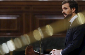 ep el lider del partido popular pablo casado interviene en el pleno del congreso que debate este