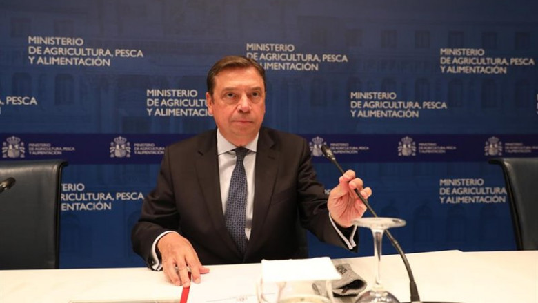ep el ministro de agricultura y pesca en funciones luis planas durante la rueda de prensa tras