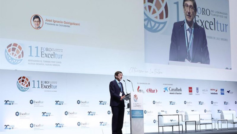 El presidente de Caixabank, José Ignacio Goirigolzarri, interviene en la 11ª edición del Foro de Liderazgo Turístico Exceltur. | Eduardo Parra - Europa Press ep el presidente de caixabank jose ignacio goirigolzarri interviene en la 11 edicion del foro de