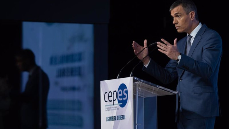 ep el presidente del gobierno pedro sanchez interviene durante la clausura la xxxii asamblea general ep el presidente del gobierno pedro sanchez interviene durante la clausura la xxxii asamblea general