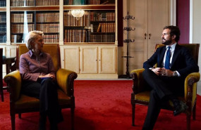 ep el presidente del pp pablo casado junto a la presidenta de la comision europea ursula von der