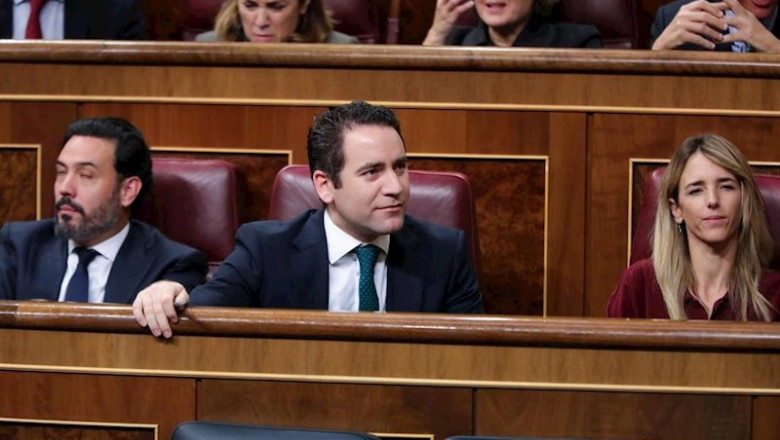 ep el secretario general del partido popular teodoro garcia egea durante la intervencion de la