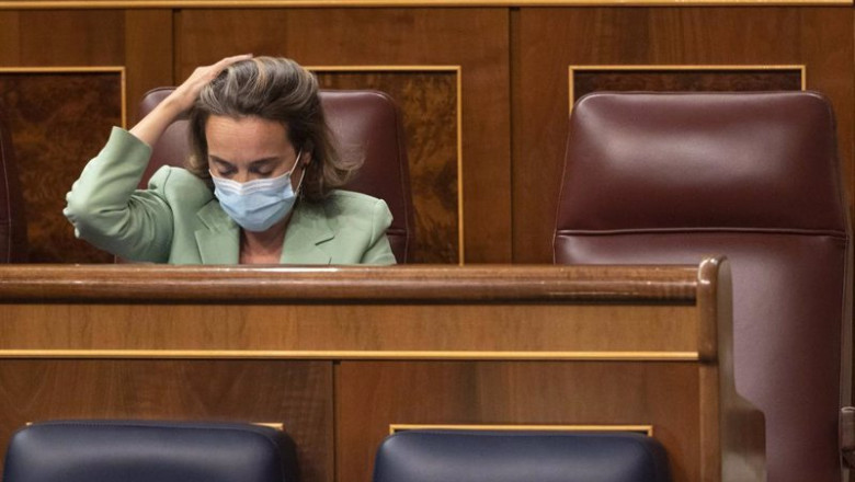 La portavoz parlamentaria del PP, Cuca Gamarra, durante una sesión plenaria en el Congreso | Alberto Ortega - Europa Press ep la portavoz parlamentaria del pp cuca gamarra durante una sesion plenaria en el congreso